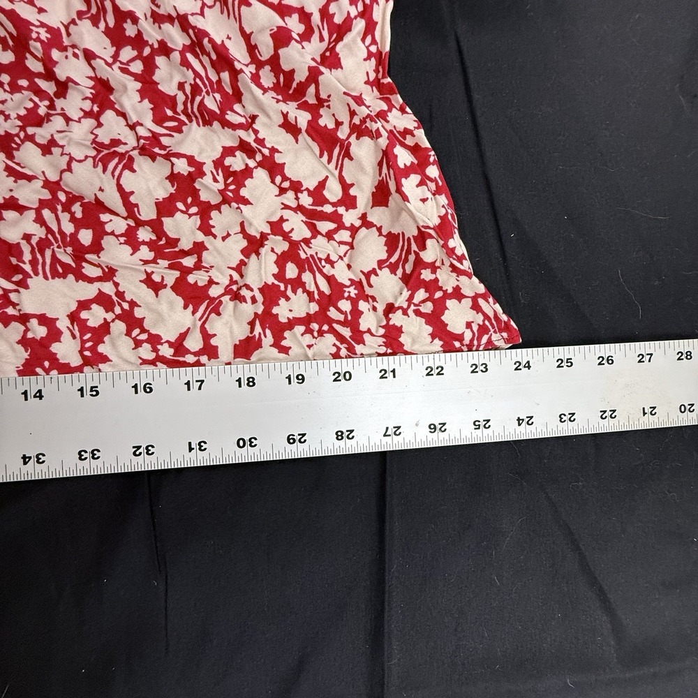 Free People Ohh La La Red Floral Bias Cut Midi Dress Red Sleeveless Size 10 $138 - Picture 5 of 9